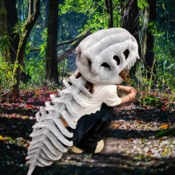 Peluche déguisement squelette de dinosaure