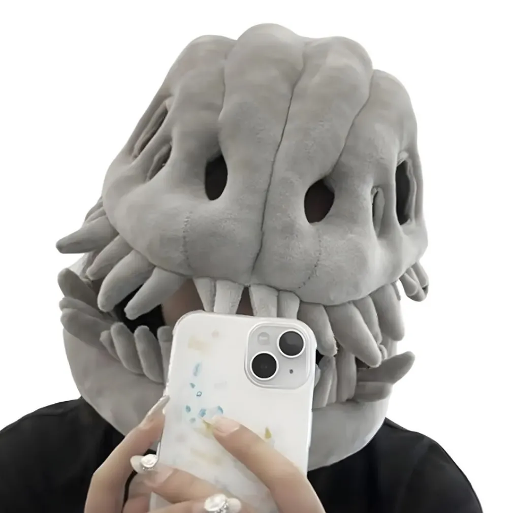 Peluche déguisement squelette de dinosaure