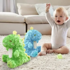 Peluche dinosaure mignon qui respire avec berceuse apaisante