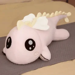Peluche dinosaure rose géant