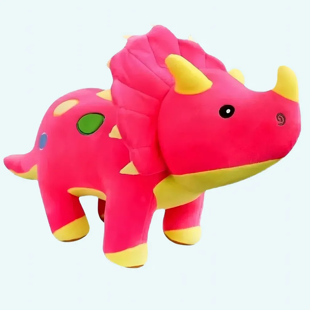 Peluche dinosaure toute douce rose