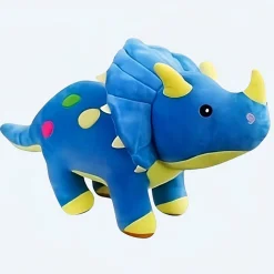 Peluche dinosaure toute douce bleue