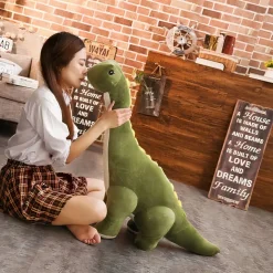 Peluche dinosaure vert