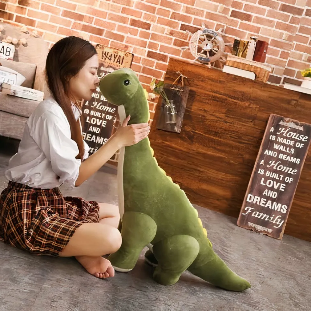 Peluche dinosaure vert