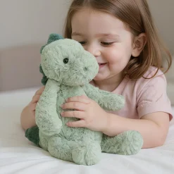 Peluche dinosaure vert ultra doux
