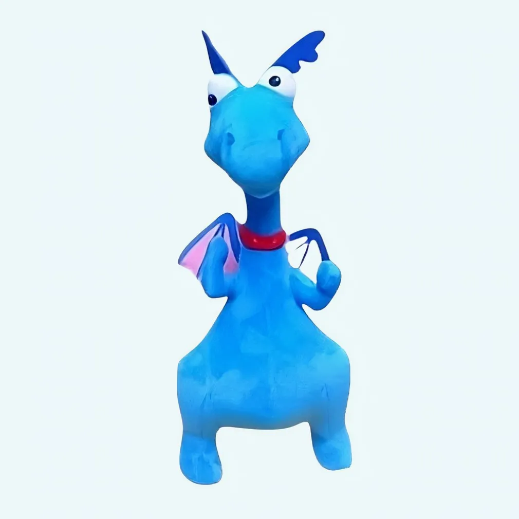 Peluche dragon bleu