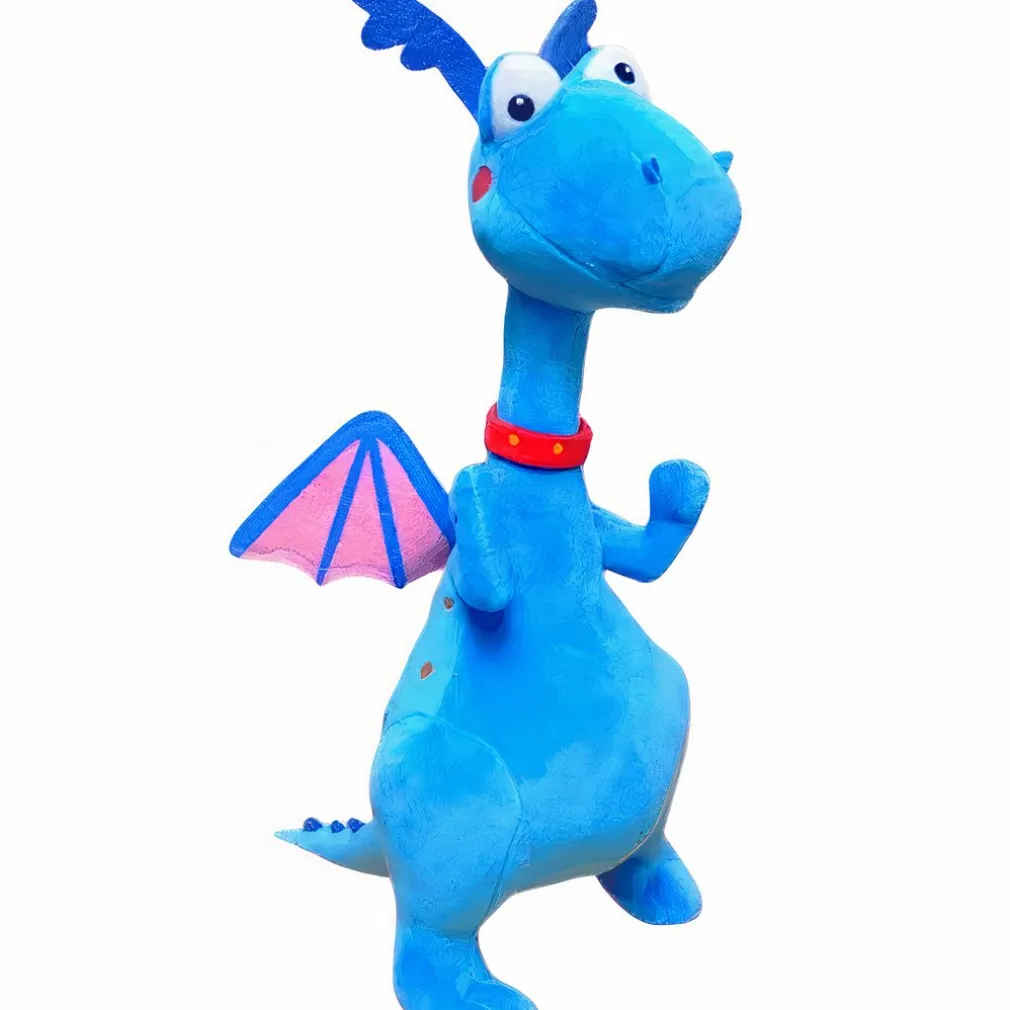 Peluche dragon bleu