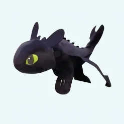 Peluche dragon Krokmou noir