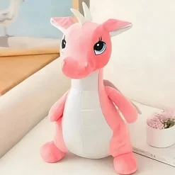 Peluche dragon mignon rose