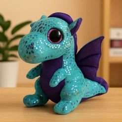 Peluche dragon TY vert et violet