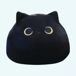 Peluche en forme d’oreiller chat noir