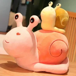 Peluche escargot avec coeur jaune