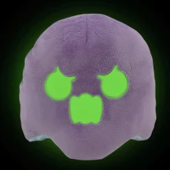 Peluche fantôme violet et bleu réversible, fluorescente