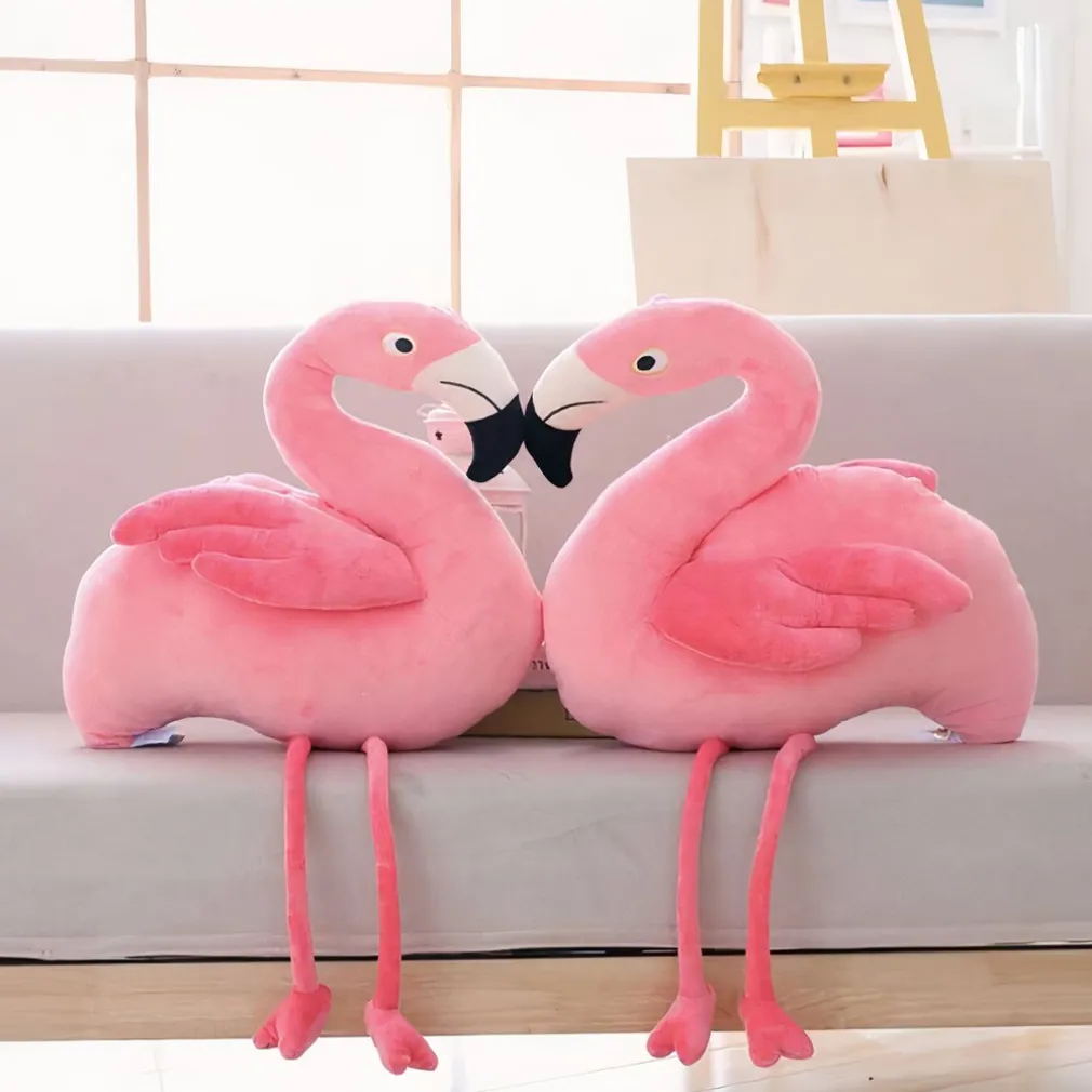 Peluche flamant rose tout doux