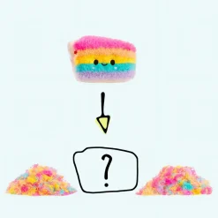 Peluche Fluffie Stuffiez gâteau arc-en-ciel