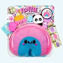 Peluche Fluffie Stuffiez arc-en-ciel rose et bleu