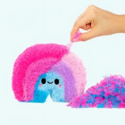 Peluche Fluffie Stuffiez arc-en-ciel rose et bleu