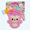 Peluche Fluffie Stuffiez petit singe rose