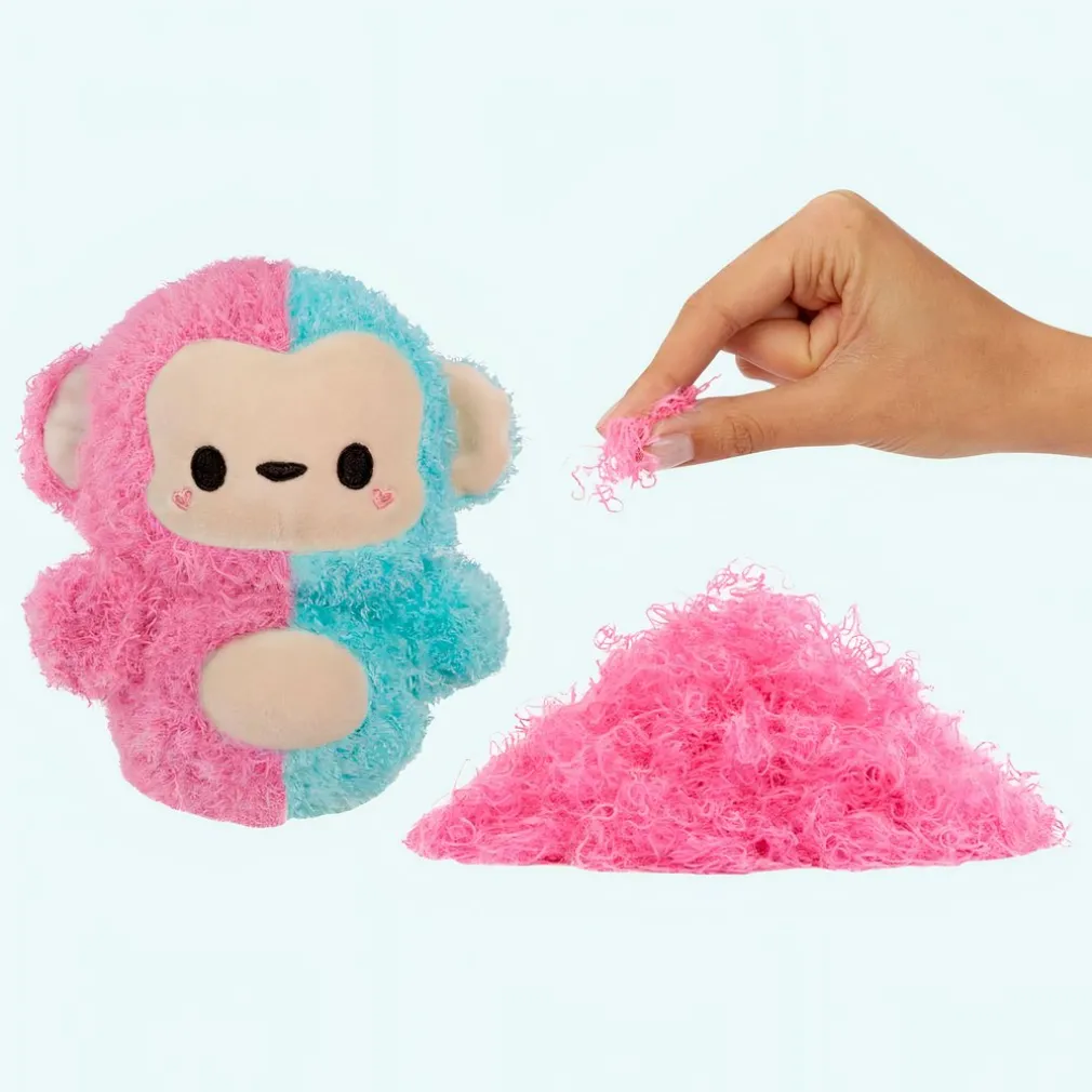 Peluche Fluffie Stuffiez petit singe rose