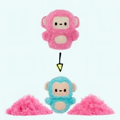 Peluche Fluffie Stuffiez petit singe rose