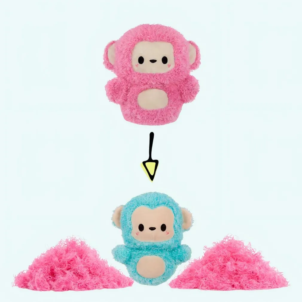 Peluche Fluffie Stuffiez petit singe rose