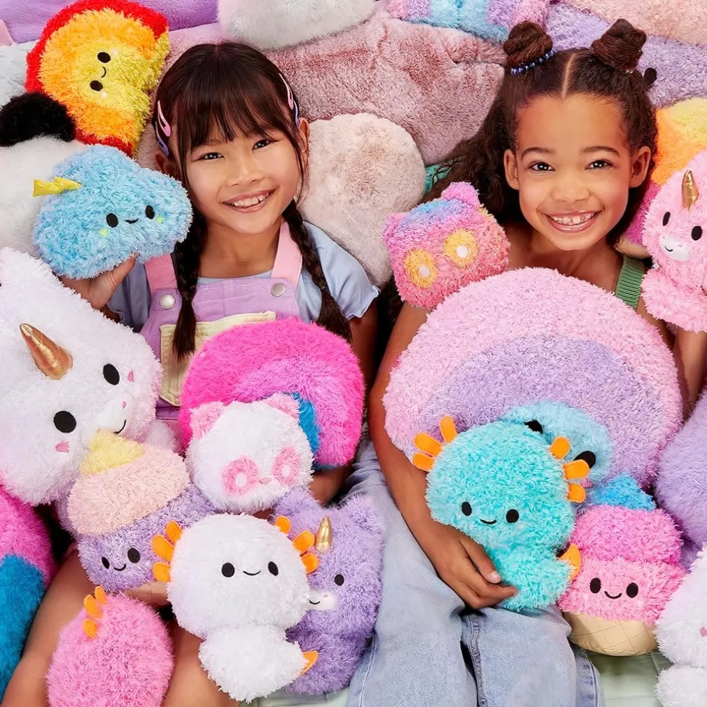 Peluche Fluffie Stuffiez petit singe rose