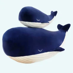 Peluche géante baleine bleue marine