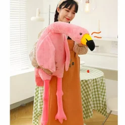 Peluche géante flamant rose ou blanc