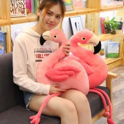 Peluche géante flamant rose