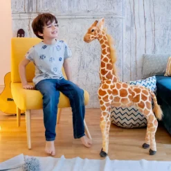Peluche géante girafe
