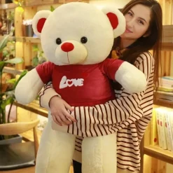 Peluche géante ours d’amour en Tshirt