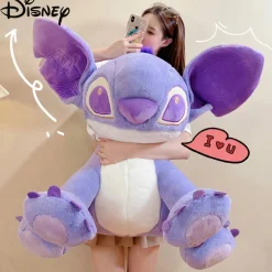 Peluche géante Stitch violet tout doux