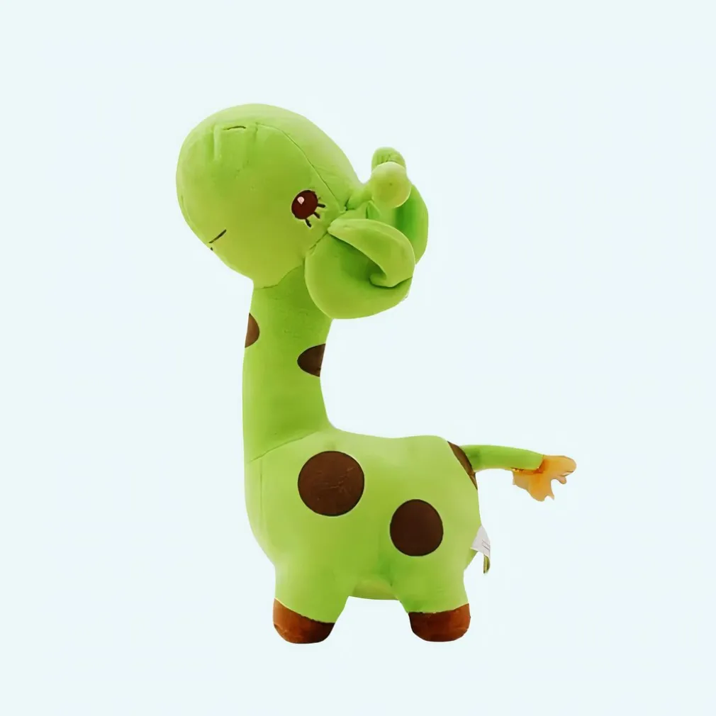 Peluche girafe toute mignonne verte