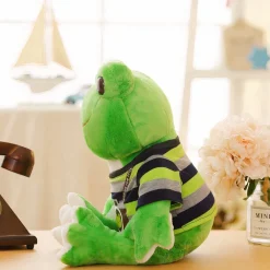 Peluche grenouille photographe