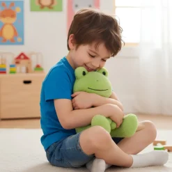 Peluche grenouille verte adorable