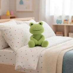Peluche grenouille verte adorable