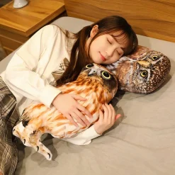 Peluche Hibou marron et blanc trop mignon