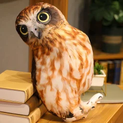 Peluche Hibou marron et blanc trop mignon