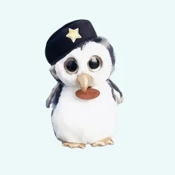 Peluche hibou militaire gris