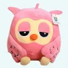 Peluche hibou tout mignon rose