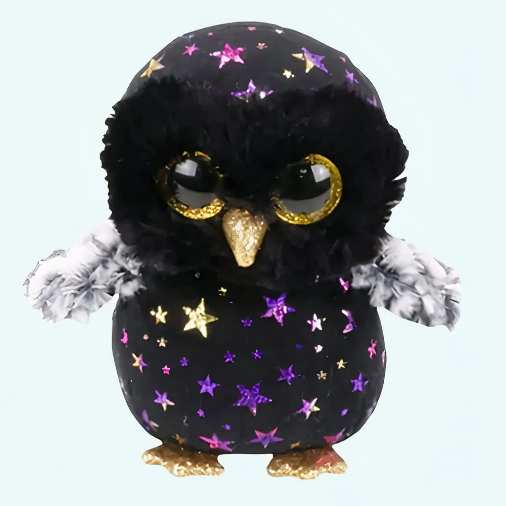 Peluche hibou TY colorée noire