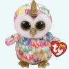Peluche hibou TY colorée pastel