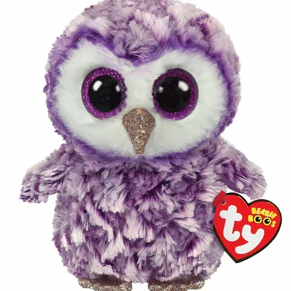 Peluche hibou TY colorée violette