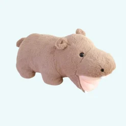 Peluche hippopotame bouche ouverte