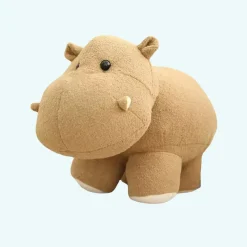 Peluche hippopotame sur quatre pattes