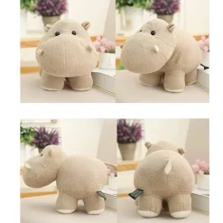 Peluche hippopotame sur quatre pattes