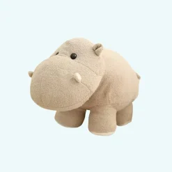 Peluche hippopotame sur quatre pattes