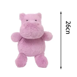 Peluche hippopotame violet mignon