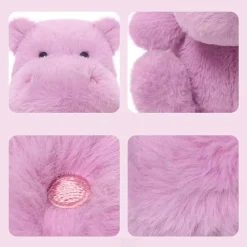 Peluche hippopotame violet mignon