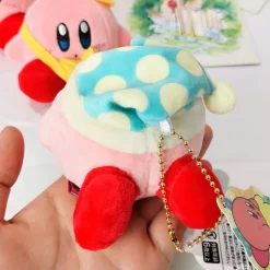 Peluche Kirby avec bonnet de nuit bleu